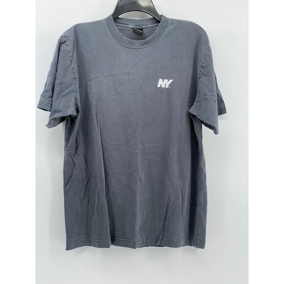 ONLYNY Men's Washed Gray Solid Crewneck Short Sleeve Casual T-Shirt SZ S - Picture 1 of 10